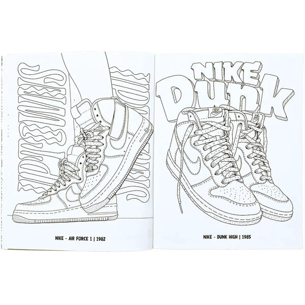 sneaker colouring book