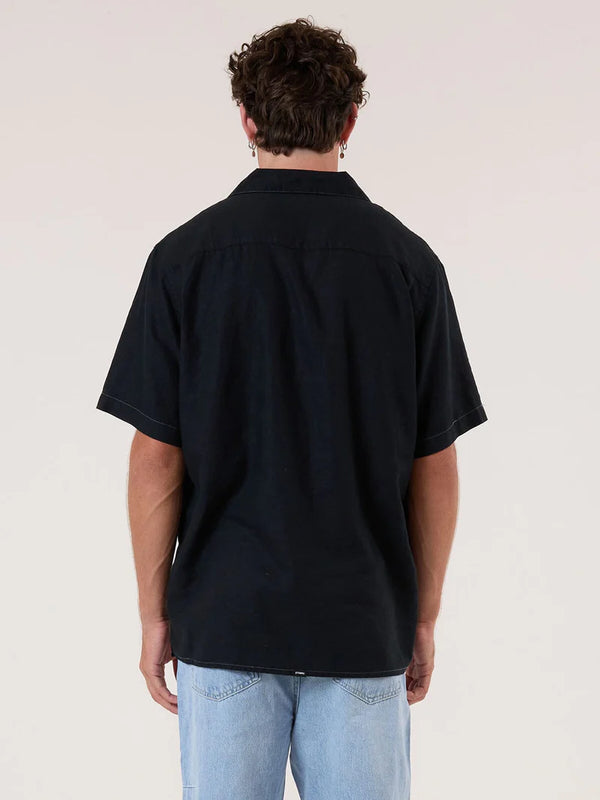HEMP MINIMAL THRILLS CONTRAST STITCH BOWLING SHIRT