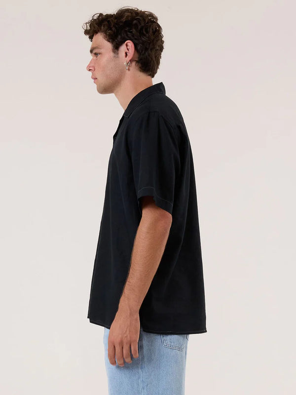 HEMP MINIMAL THRILLS CONTRAST STITCH BOWLING SHIRT