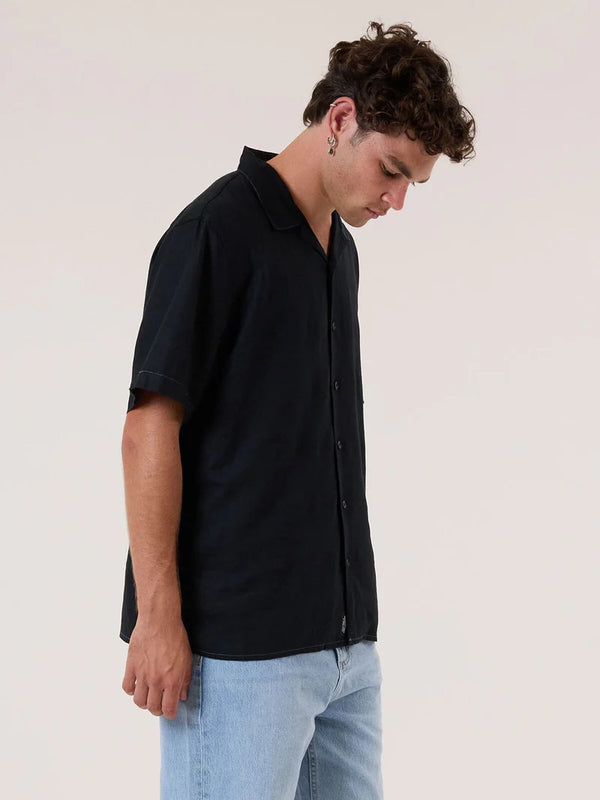 HEMP MINIMAL THRILLS CONTRAST STITCH BOWLING SHIRT