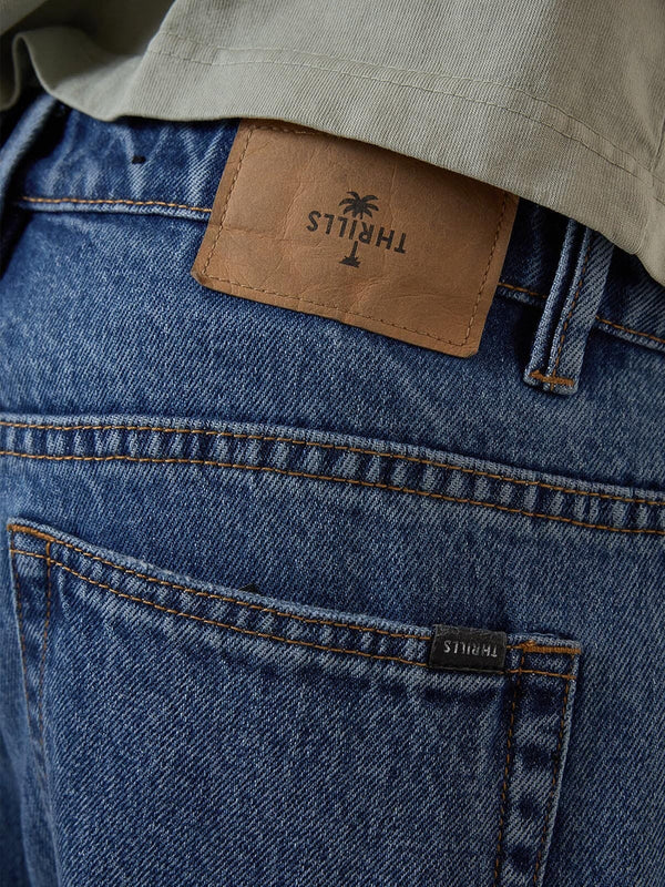 SLACKER DENIM JEAN STONED BLUE