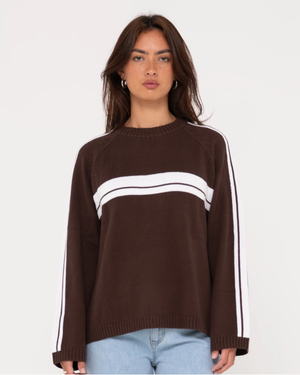 WHITE LINES LONG SLEEVE KNIT