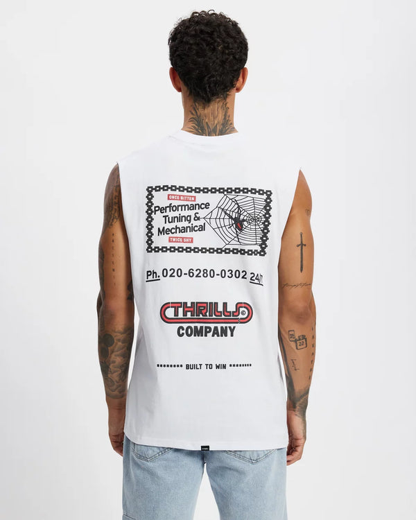 ONCE BITTEN TWICE SHY MERCH FIT MUSCLE TEE