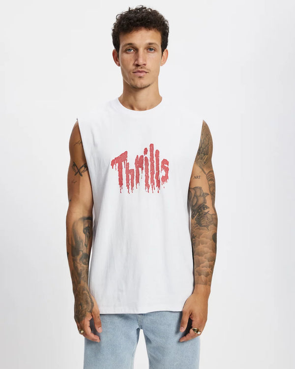 ONCE BITTEN TWICE SHY MERCH FIT MUSCLE TEE