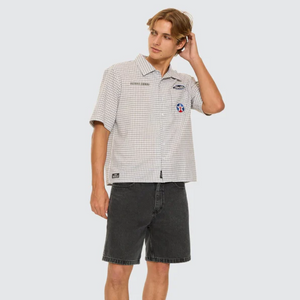SUPER CHARGED CROPPED CHECK SHIRT