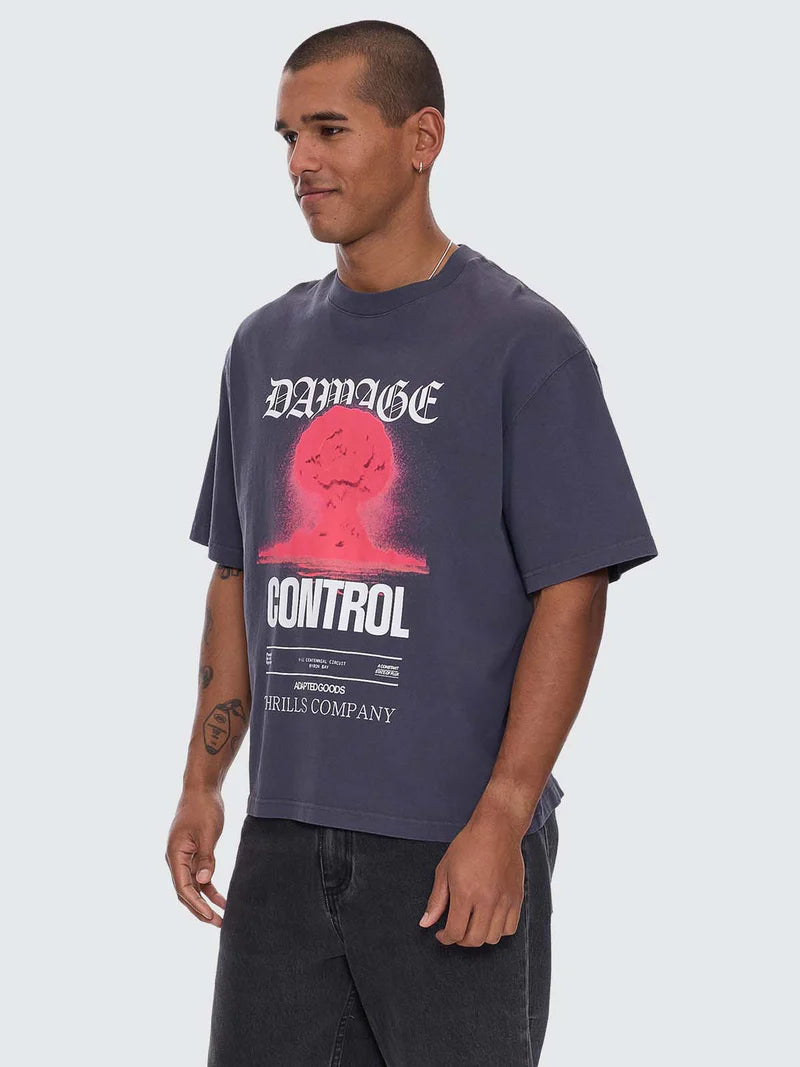DAMAGE CONTROL BOX FIT OVERSIZE CROPPED TEE – Glass Ave