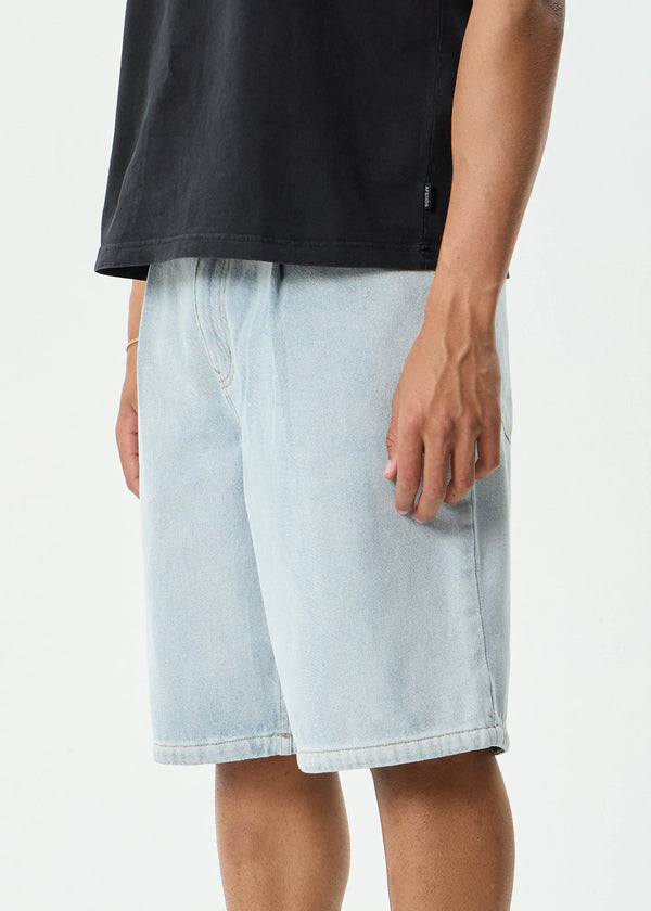 FAST FORWARD DENIM ULTRA BAGGY PLEATED SHORT