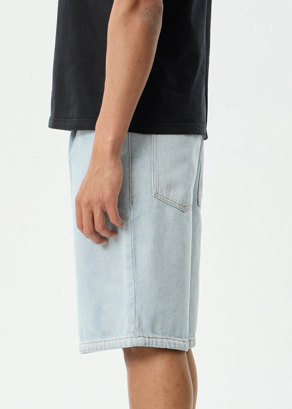 FAST FORWARD DENIM ULTRA BAGGY PLEATED SHORT