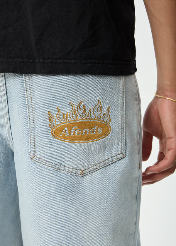 FAST FORWARD DENIM ULTRA BAGGY PLEATED SHORT