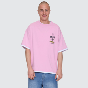 IS THIS IT BOX FIT CROPPED LAYERED TEE