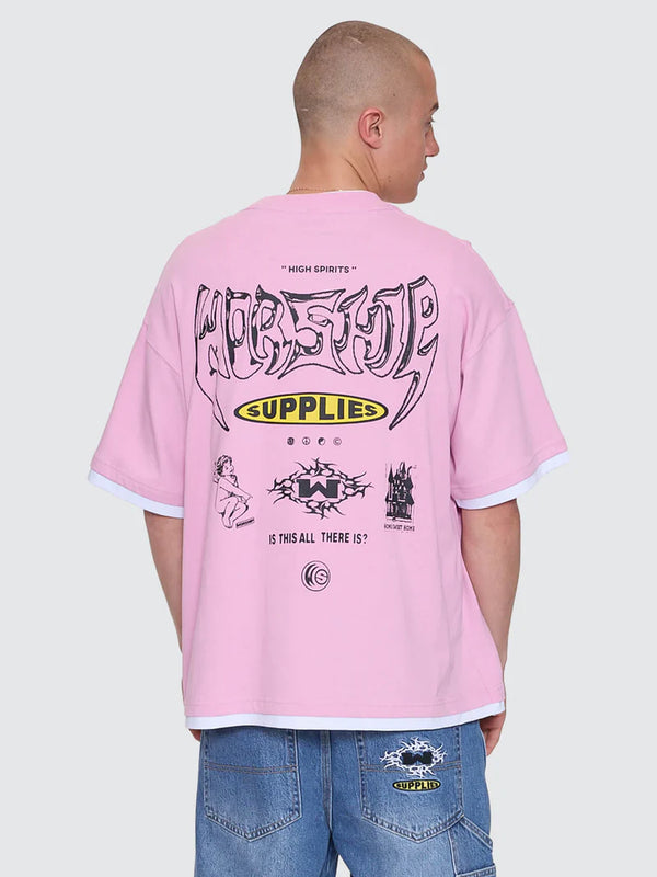 IS THIS IT BOX FIT CROPPED LAYERED TEE