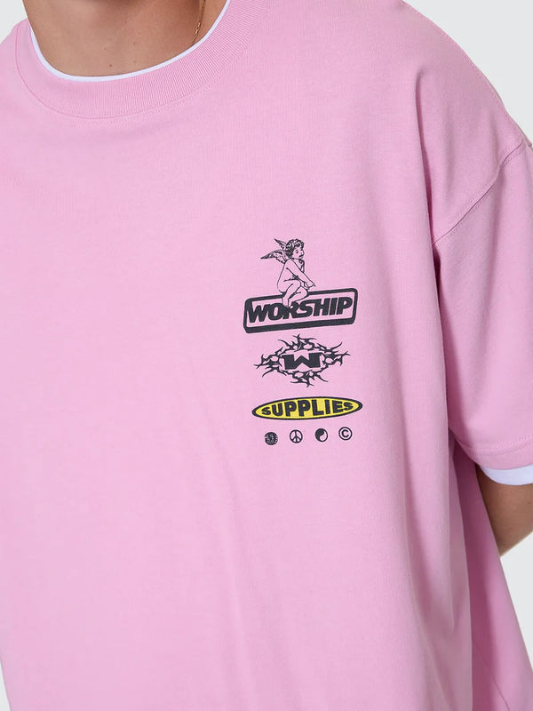 IS THIS IT BOX FIT CROPPED LAYERED TEE