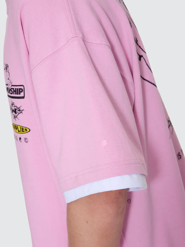 IS THIS IT BOX FIT CROPPED LAYERED TEE