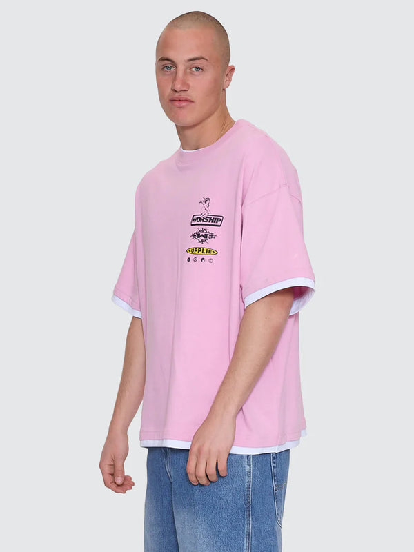 IS THIS IT BOX FIT CROPPED LAYERED TEE