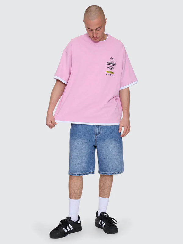 IS THIS IT BOX FIT CROPPED LAYERED TEE