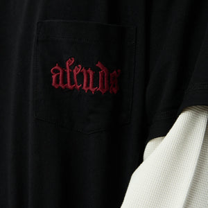 DROP ZONE LAYERED WAFFLE BOXY TEE