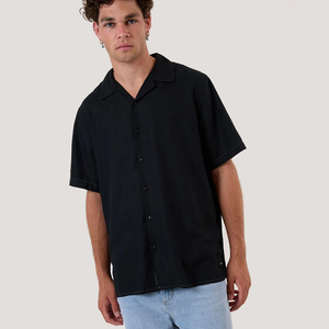 HEMP MINIMAL THRILLS CONTRAST STITCH BOWLING SHIRT