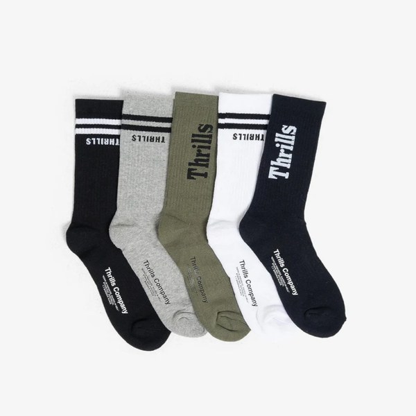 MINIMAL THRILLS 5 PACK SOCK 25
