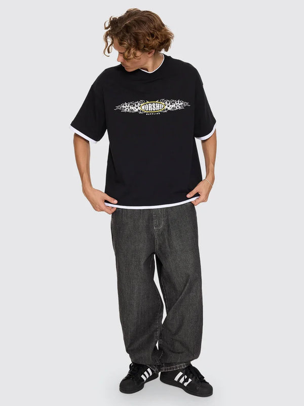 TROPIC REIGN BOX CROP LAYER TEE