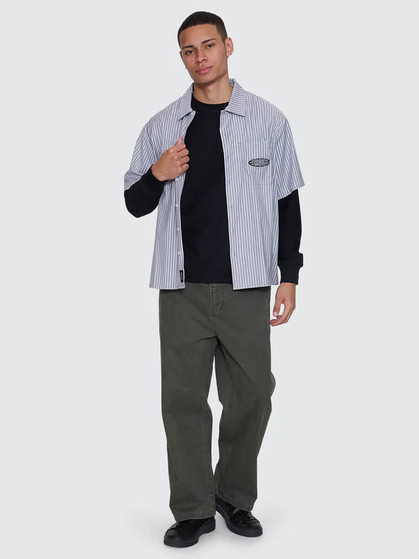 WEB OF DECEIT CROPPED WORK SHIRT
