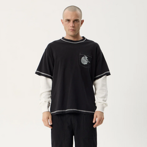 HEAVY PARTS LAYERED WAFFLE L/S TEE