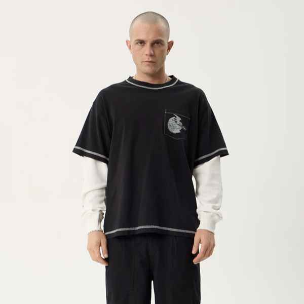 HEAVY PARTS LAYERED WAFFLE L/S TEE