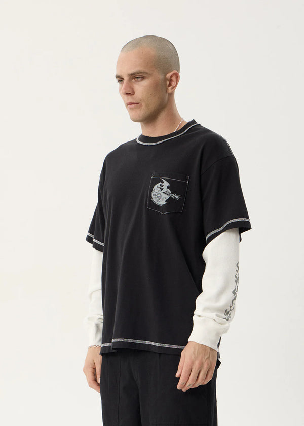 HEAVY PARTS LAYERED WAFFLE L/S TEE