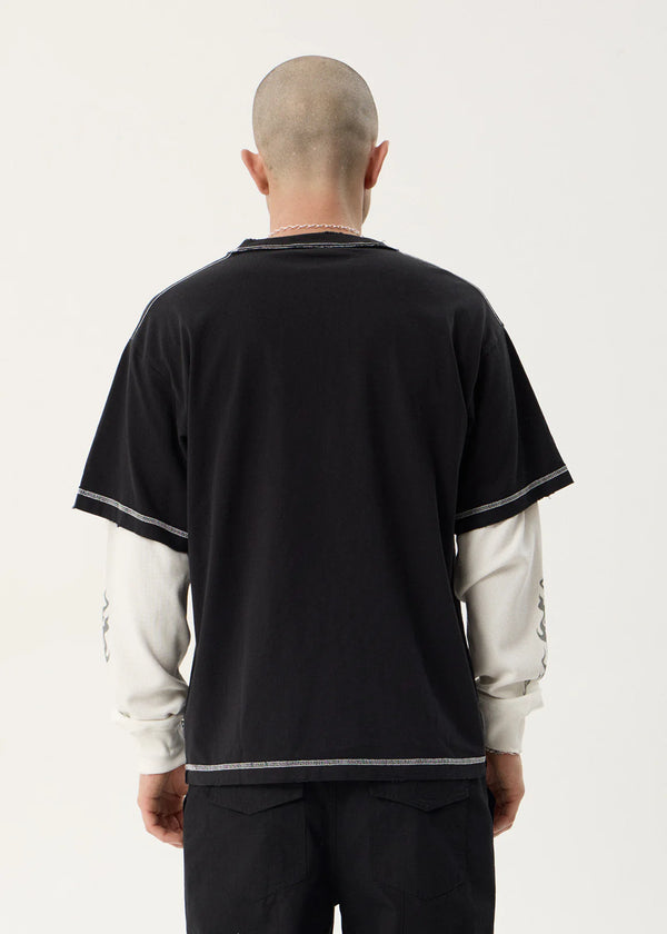 HEAVY PARTS LAYERED WAFFLE L/S TEE